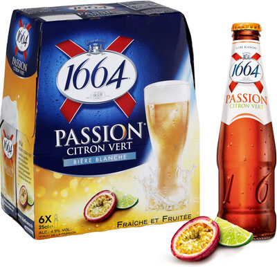 1664 - 6x25cl 1664 passion citron vert - 4.50 degre alcool