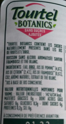 Tourtel 6X27,5CL TOURTEL BOTANICS FRAMBOISE 0.0 DEGRE ALCOOL