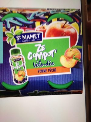 St Mamet Ze Compot' pomme pêche veloutés les 4 bouteilles de 260 g