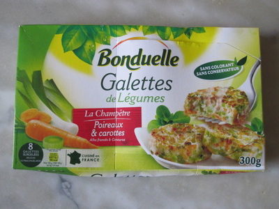 Galette de légumes et pommes de terre préfrites