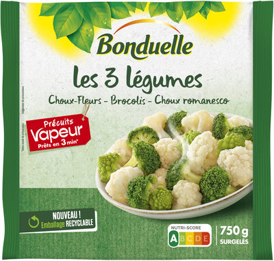 Les 3 Légumes Précuit Vapeur choux