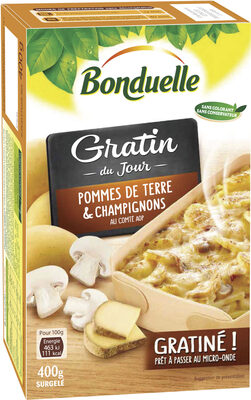 Gratin de pommes de terre et champignons au comté