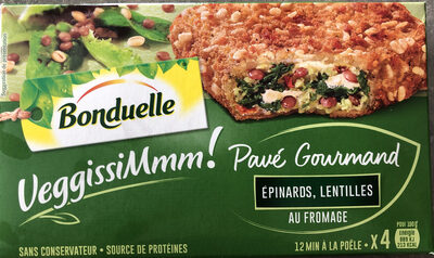 Pavé gourmand Epinards, lentilles au Fromage