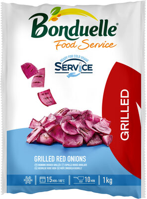 Oignons rouges grillés service