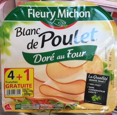 Blanc de poulet doré au four 5 tranches