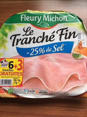 Jambon Le tranché fin -25% de sel