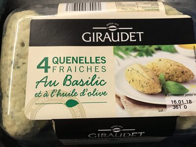 4 quenelles fraîches au basilic et à l'huile olive