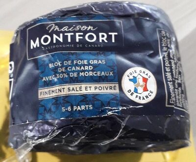 Bloc de foie gras de canard avec 30 % de morceaux