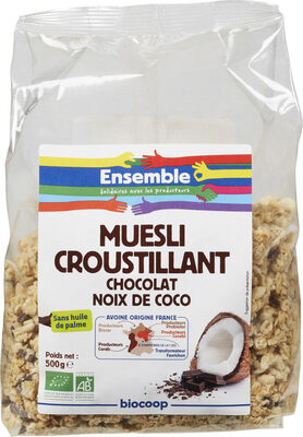 Muesli croustillant chocolat coco