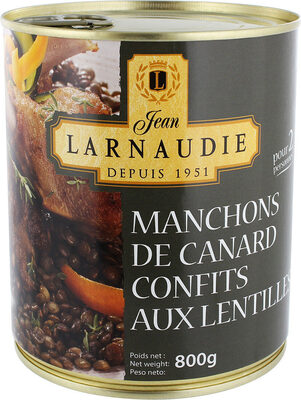 Manchons de canard aux lentilles