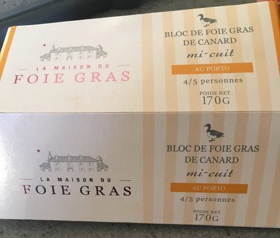 Bloc de foie gras de canard mi-cuit au Porto