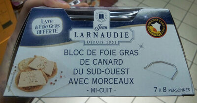 Bloc de fois gras de canard du Sud-Ouest avec morceaux
