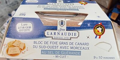Bloc de foie gras de canard du Sud-Ouest avec morceaux au sel de Guérande