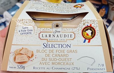 Bloc de foie gras du Sud-Ouest avec morceaux