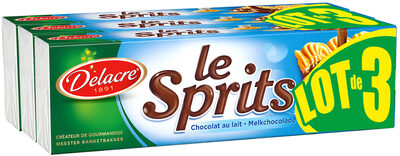 Delacre sprits chocolat lait lot 3x200g (600g)