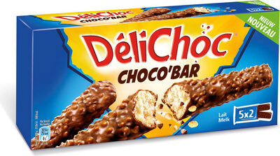 Delichoc chocobar biscuits croustillants chocolat lait