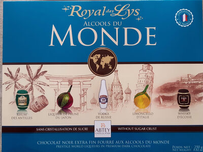 Alcools du Monde Chocolats noirs fourrés