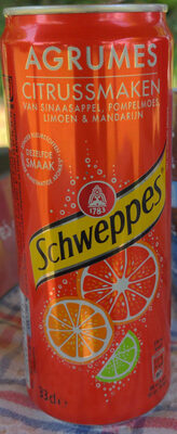 Schweppes agrumes aux saveurs d'orange,🍊de pamplemousse, de citron vert & de mandarine