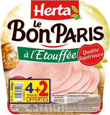HERTA LE BON PARIS Jambon à l'étouffée x4 +2T OFFERT