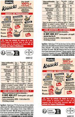 HERTA KNACKI CSN x10 - Lot de 2