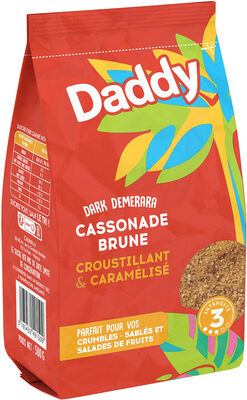 Cassonade pure canne dark demerara sachet daddy 500g