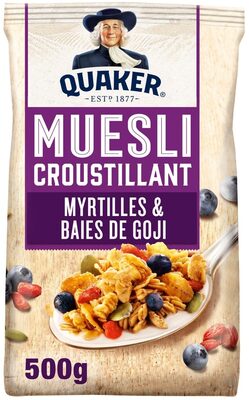 Quaker Muesli Croustillant Myrtilles & baies de goji