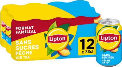 Lipton Ice Tea saveur pêche sans sucres format familial 12 x 33 cl