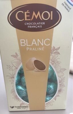 Bonbons œuf blanc praliné