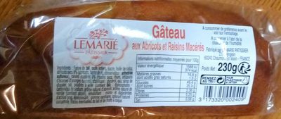 Gâteau aux abricots et raisins macérés