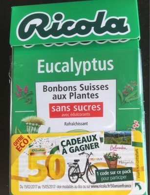 Ricola eucalyptus sans sucres 50g offre éco 50 ans