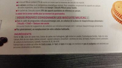 Milical Nutrition Saveur Vanille 12 Biscuits