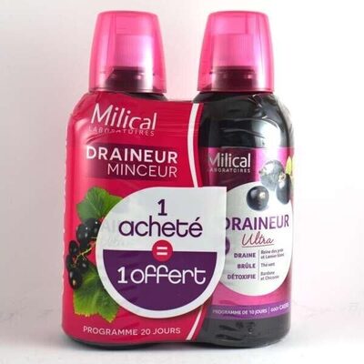 Milical Draineur Ultra Goût Cassis -