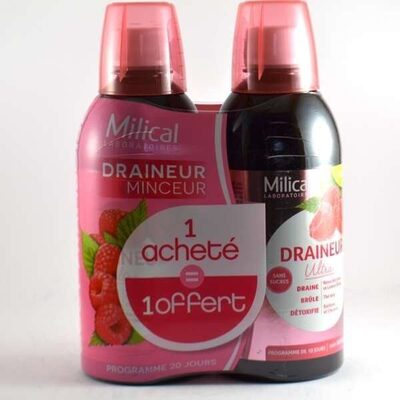 Milical Draineur Ultra Goût Framboise