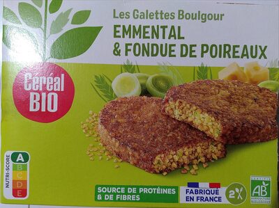 Galettes Boulghour de blé emmental et fondue de poireaux