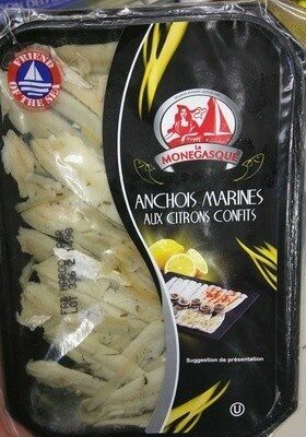 Anchois marinés aux citrons confits