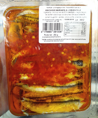Anchois marinés à l'orientale