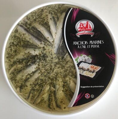 Anchois marines a l'ail et petsil
