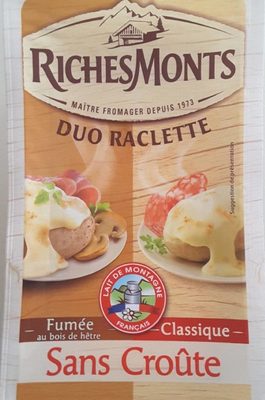 Duo raclette fumée/classique sans croûte