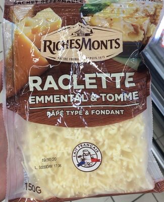 Rapé raclette emmental tomme