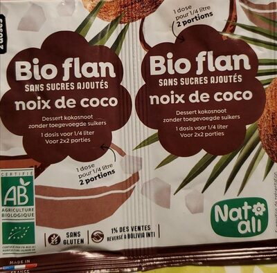 Bio flan noix de coco