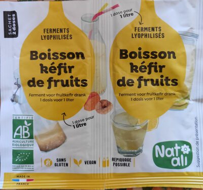 Ferments lyophilisés pour kéfir de fruits