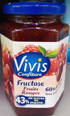 Confiture de fruits rouges au fructose