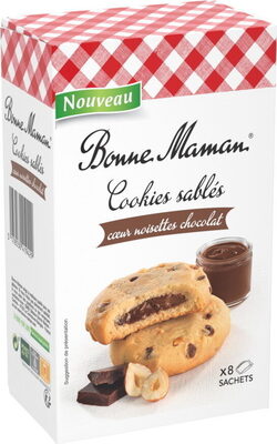 Cookies sablés cœur noisettes chocolat