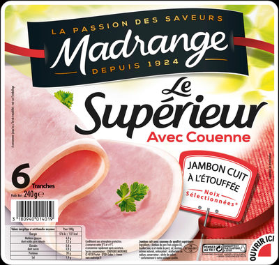 Le supérieur - Jambon cuit avec couenne