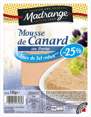 Mousse de Canard au Porto (Taux de Sel réduit - 25 %)