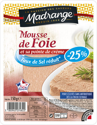 Mousse de Foie et sa pointe de crème - Taux de sel réduit* (-25%)