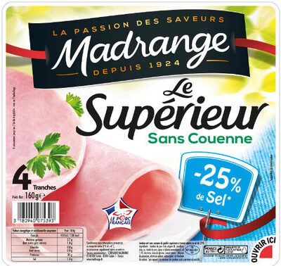 Le superieur sans couenne -25% de sel* VPF 4tr