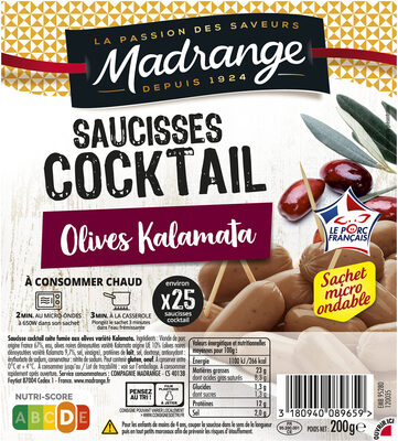 Mes Saucisses Cocktail Olives Kalamata