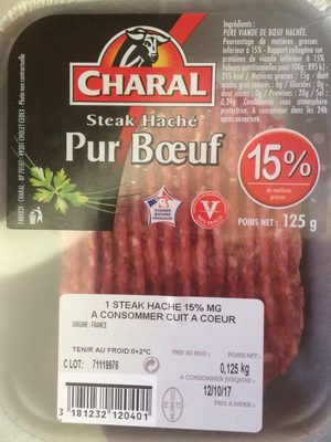 Steak Hache 15%% 1X125G Ls,