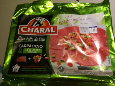 Carpaccio & légumes marinés la barquette de 175 g